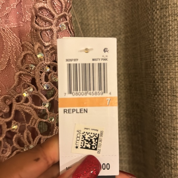 City Studios Juniors' Embellished Illusion Tulip Gown Size 7 - Picture 4 of 4